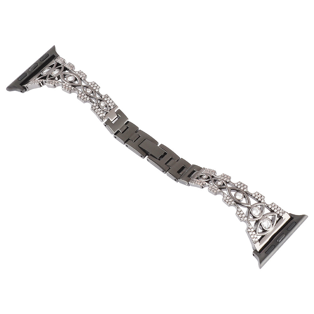 For Apple Watch 9 8 7 41mm 6 5 4 SE SE (2022) SE (2023) 40mm 3 2 1 38mm Eye Design Rhinestone Decor Metal Bracelet Watch Strap For Apple Watch 9 8 7 41mm 6 5 4 SE SE (2022) SE (2023) 40mm 3 2 1 38mm Eye Design Rhinestone Decor Metal Bracelet Watch Strap
